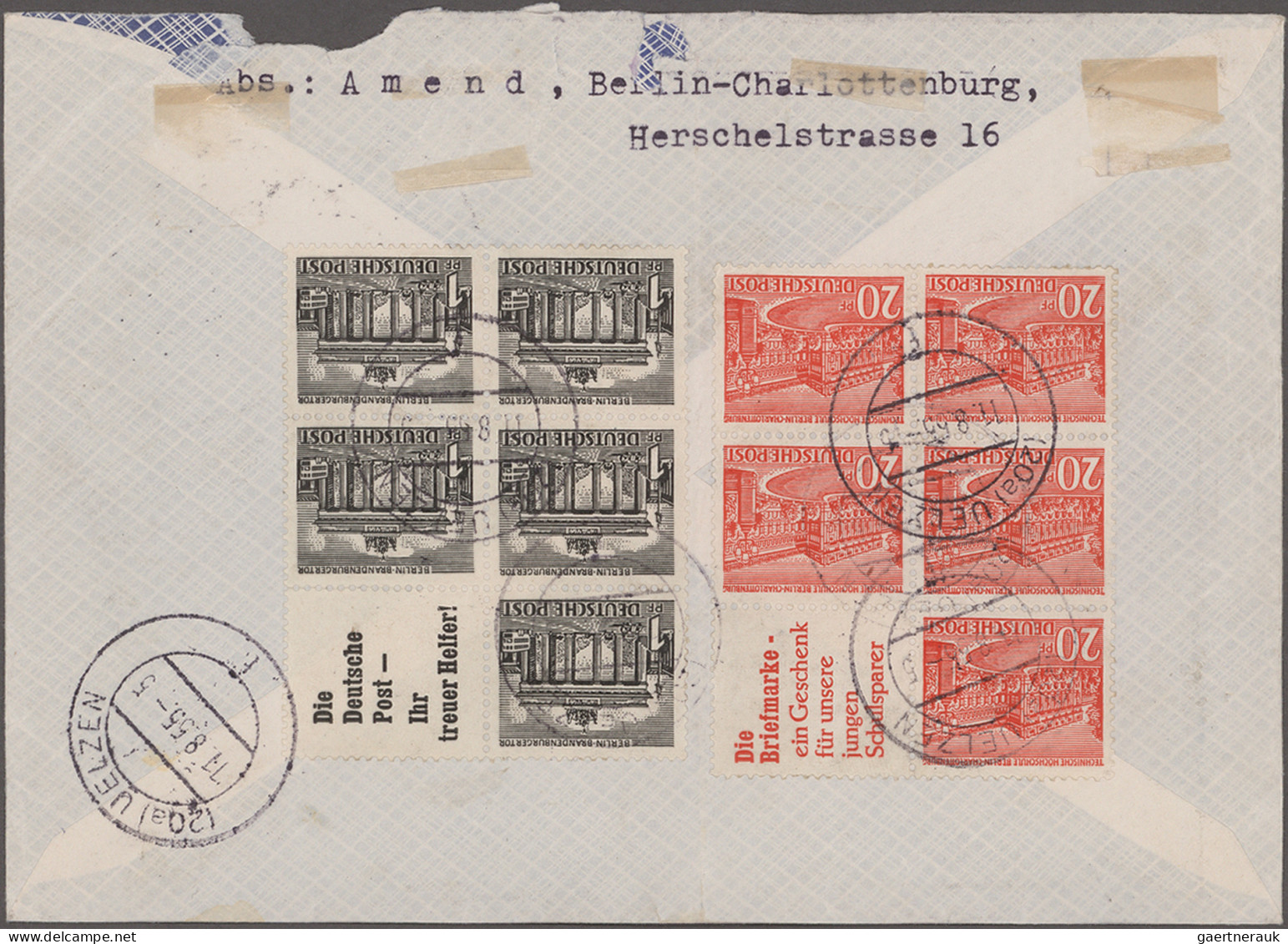 Bundesrepublik - Zusammendrucke: 1949/1960, Sammlung mit 65 Belegen mit Zusammen