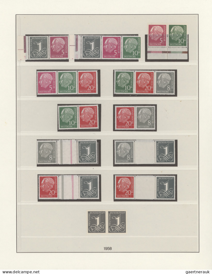 Bundesrepublik - Zusammendrucke: 1955 - 1999, Postfrische Sammlung Der Zusammend - Se-Tenant
