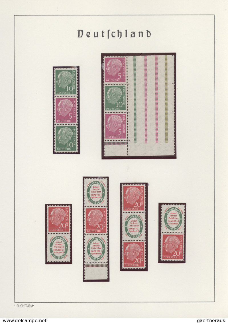 Bundesrepublik - Zusammendrucke: 1955/1997, Postfrische/gestempelte Sammlung Zus - Se-Tenant
