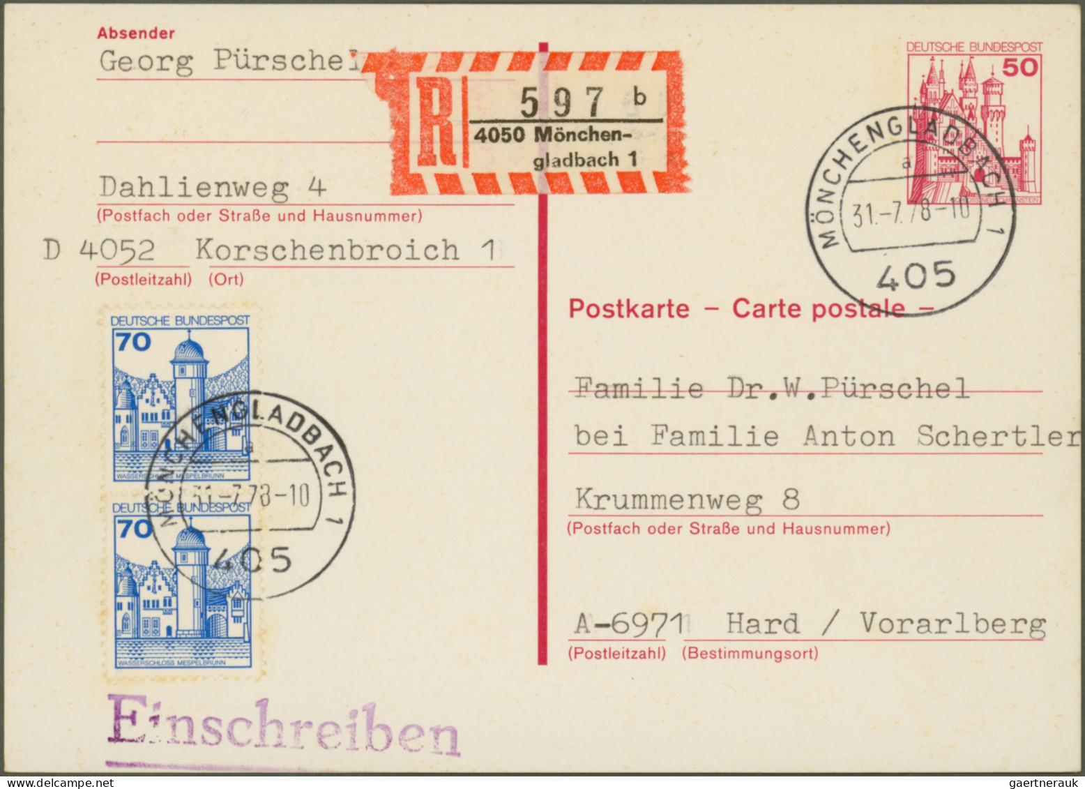 Bundesrepublik - Ganzsachen: 1950/2005 (ca.), Partie Von Ca. 120 Meist Gebraucht - Other & Unclassified