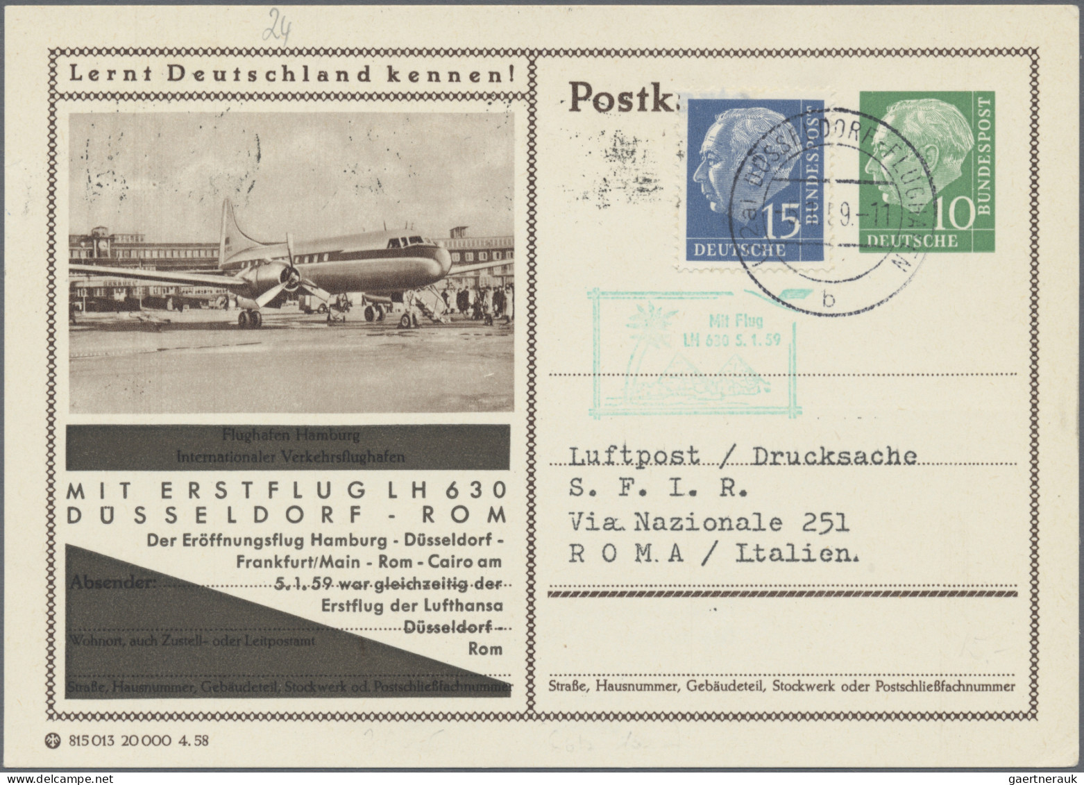 Bundesrepublik - Ganzsachen: 1954/1963, HEUSS-GANZSACHEN, Saubere Sammlung Von C - Otros & Sin Clasificación
