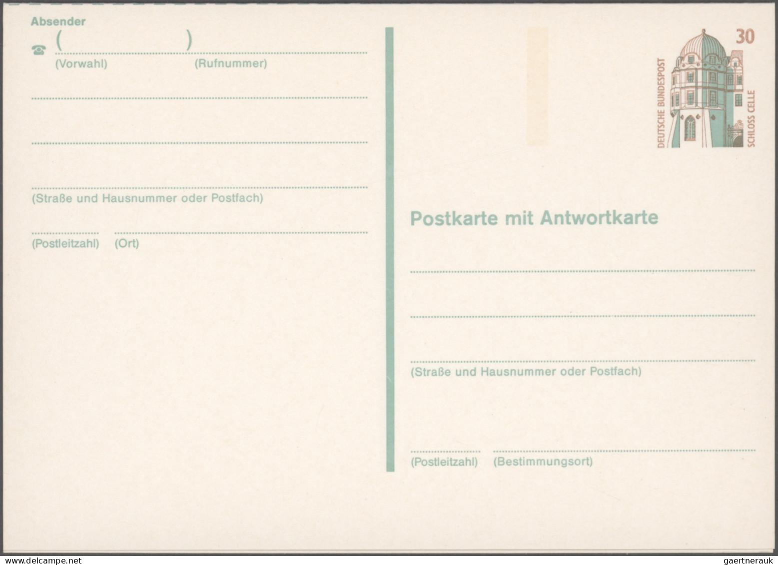 Bundesrepublik - Ganzsachen: 1958/1990, Spezial-Partie "Abarten und Besonderheit