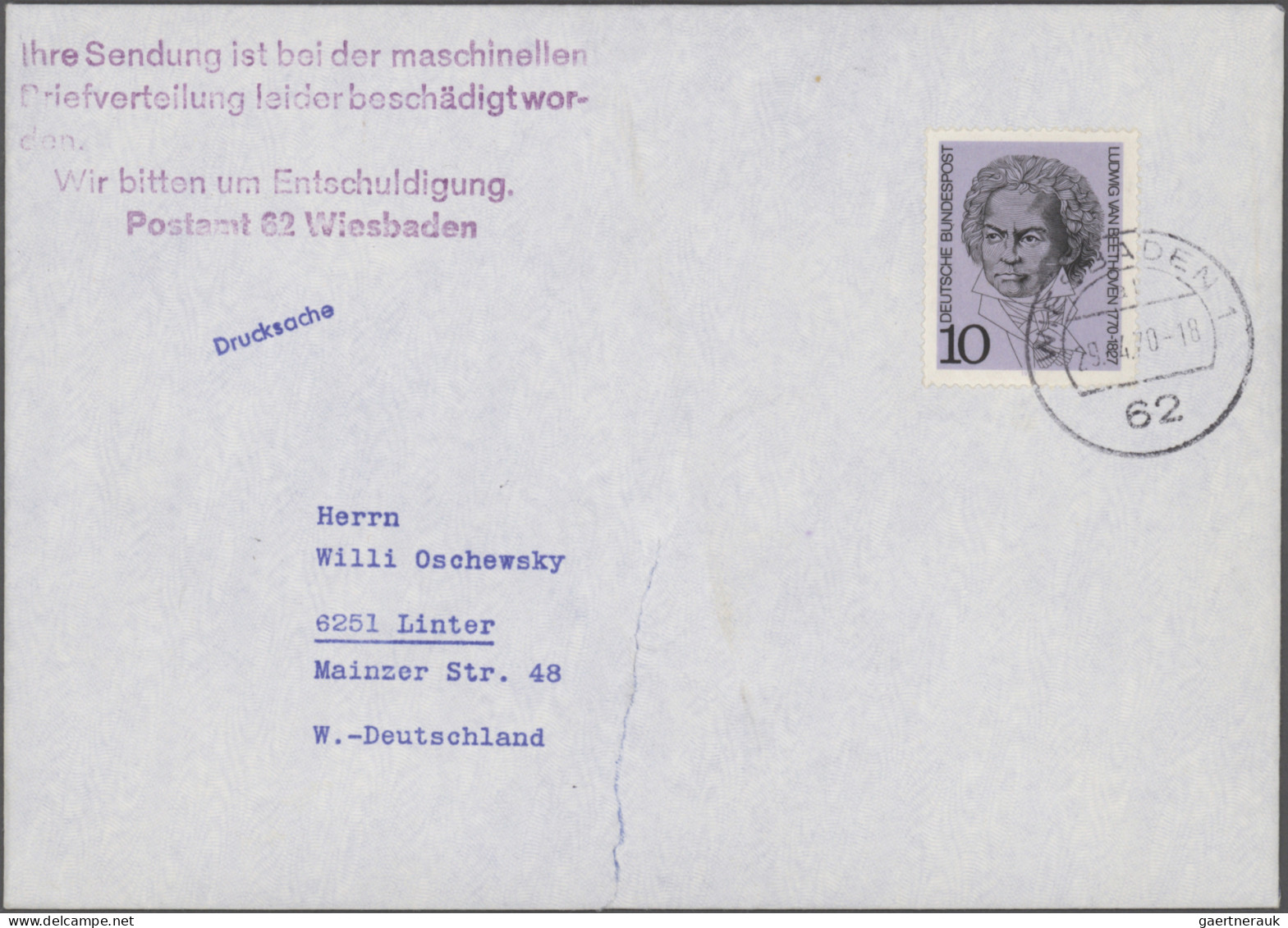 Bundesrepublik - Besonderheiten: 1968/1977, Sammlung Mit über 60 Bedarfsbelegen, - Altri & Non Classificati