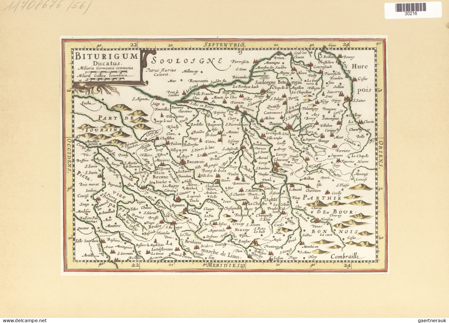 Landkarten und Stiche: 1580/1820 (ca). Bestand von über 130 alten Landkarten, me