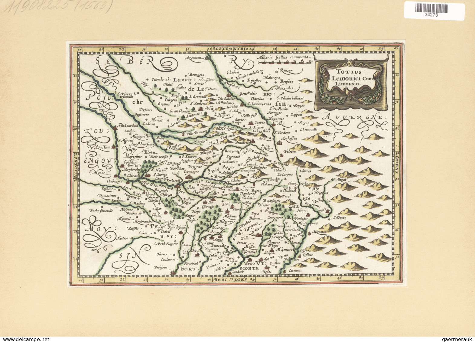 Landkarten und Stiche: 1580/1820 (ca). Bestand von über 130 alten Landkarten, me