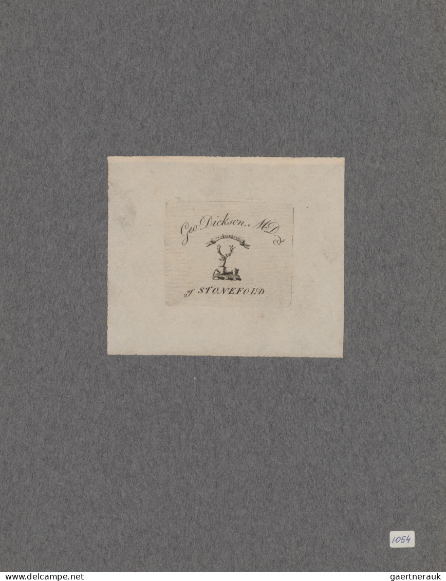 Varia (im Briefmarkenkatalog): 1800/1850 (ca.), Ex Libris, Vielseitige Sammlung - Andere & Zonder Classificatie