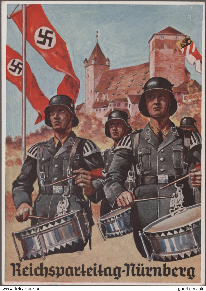 Ansichtskarten: Propaganda: 1933/1945, Propagandakarten, Ca. 100 Stück Einschlie - Partidos Politicos & Elecciones