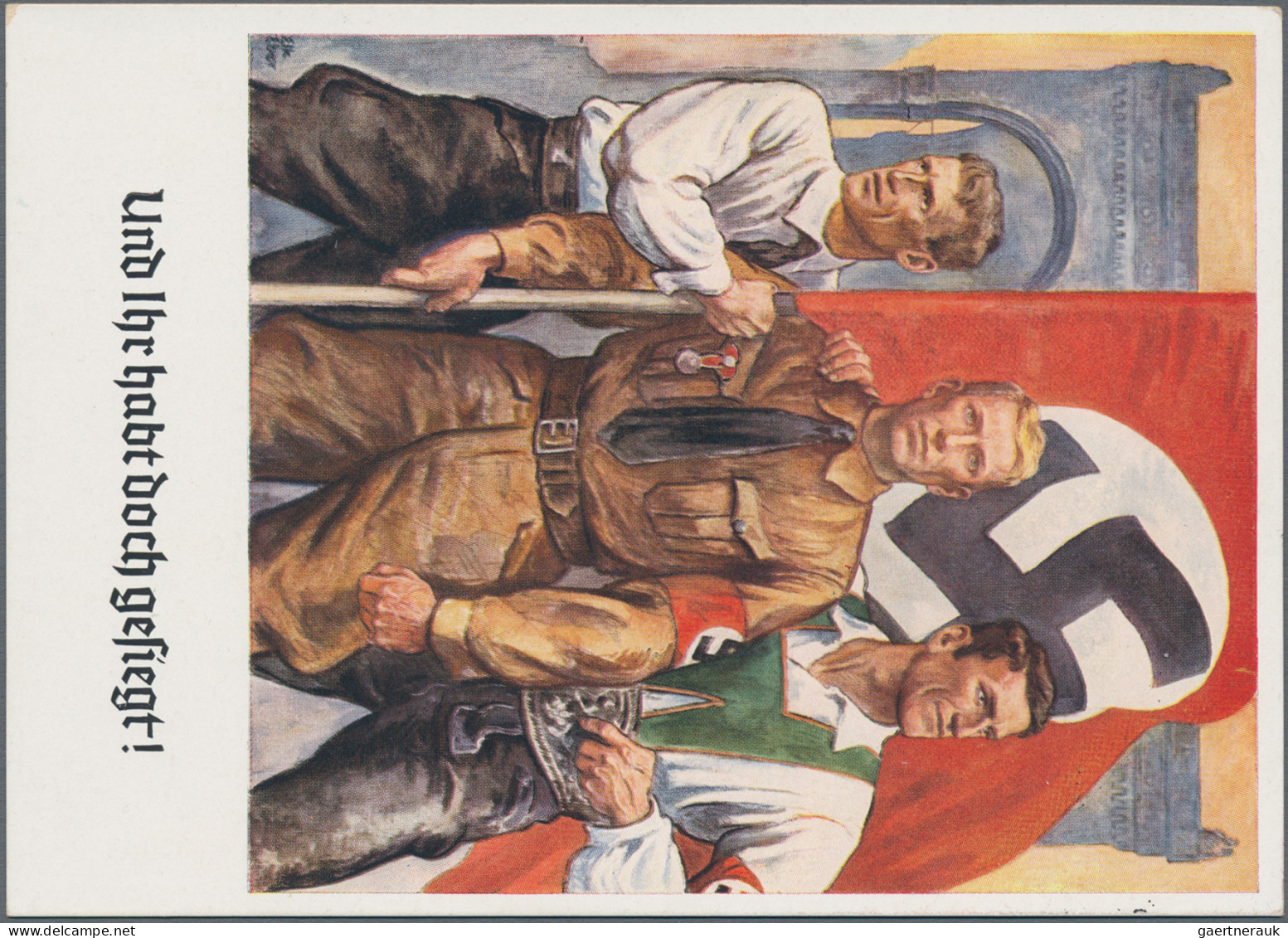 Ansichtskarten: Propaganda: 1933/44, über 45 Propagandakarten Und Briefe Deutsch - Political Parties & Elections