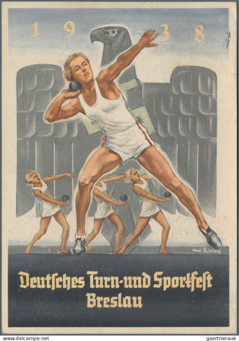 Ansichtskarten: Propaganda: 1933/44, über 45 Propagandakarten und Briefe Deutsch