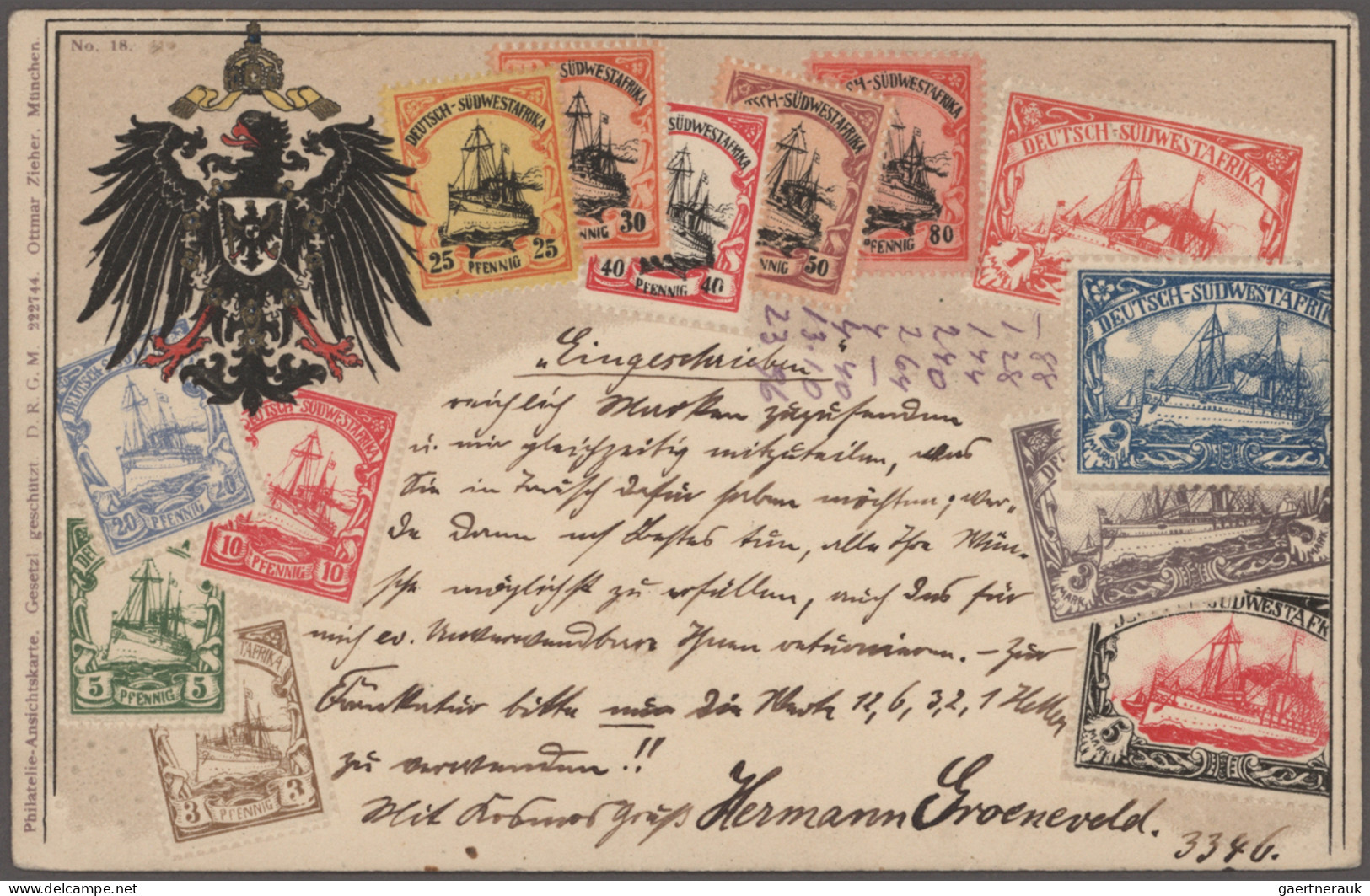 Ansichtskarten: Motive: "Briefmarken Auf Ansichtskarten": Sammlung Von Rund 70 A - Andere & Zonder Classificatie