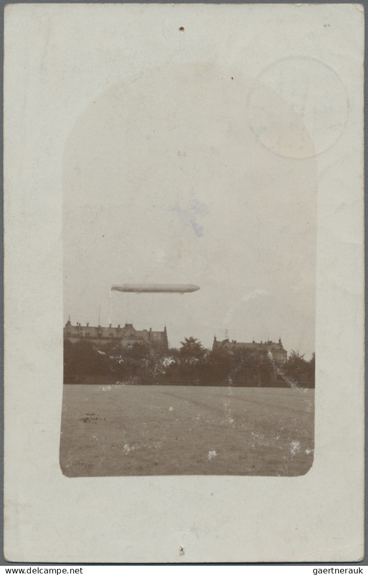 Ansichtskarten: Motive: 1909/1915 (ca.), Zeppelin/Luftwaffe WK I, Partie Von 29 - Autres & Non Classés