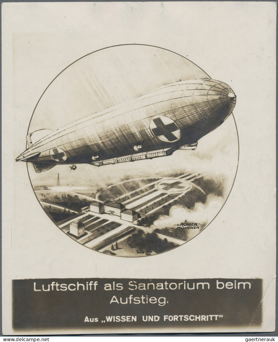 Ansichtskarten: Motive: ZEPPELIN: Over 140 Zeppelin Postcards, Mostly Real Photo - Autres & Non Classés