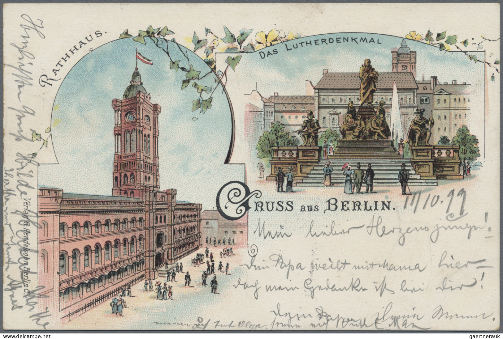 Ansichtskarten: Deutschland: 1900-1940 Ca.: Rund 500 Ansichtskarten Aus Deutschl - Autres & Non Classés