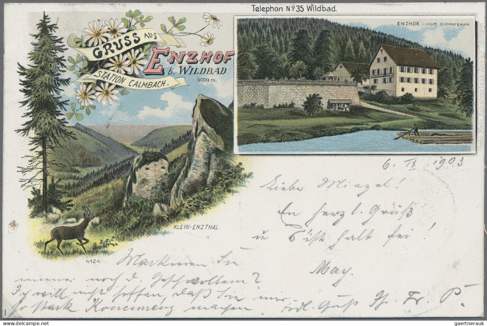 Ansichtskarten: Baden-Württemberg: 1896/1930 (ca.), (BAD) WILDBAD, Partie Von Ca - Autres & Non Classés