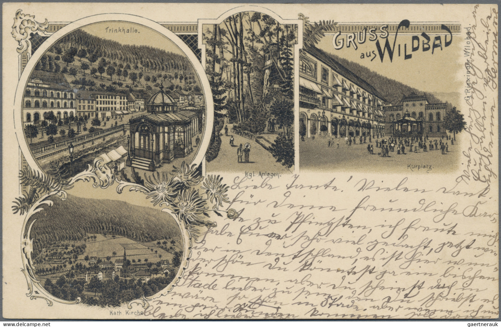 Ansichtskarten: Baden-Württemberg: 1896/1930 (ca.), (BAD) WILDBAD, Partie Von Ca - Autres & Non Classés