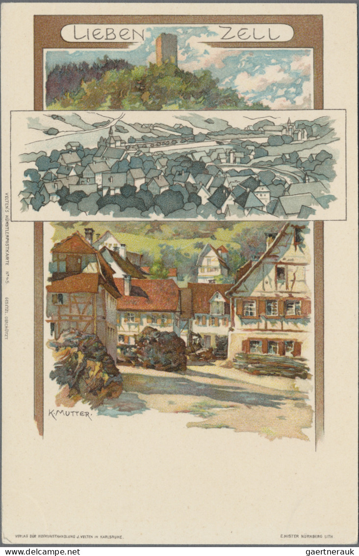 Ansichtskarten: Baden-Württemberg: 1900/1940 (ca.), (Bad) Liebenzell/Möttlingen/