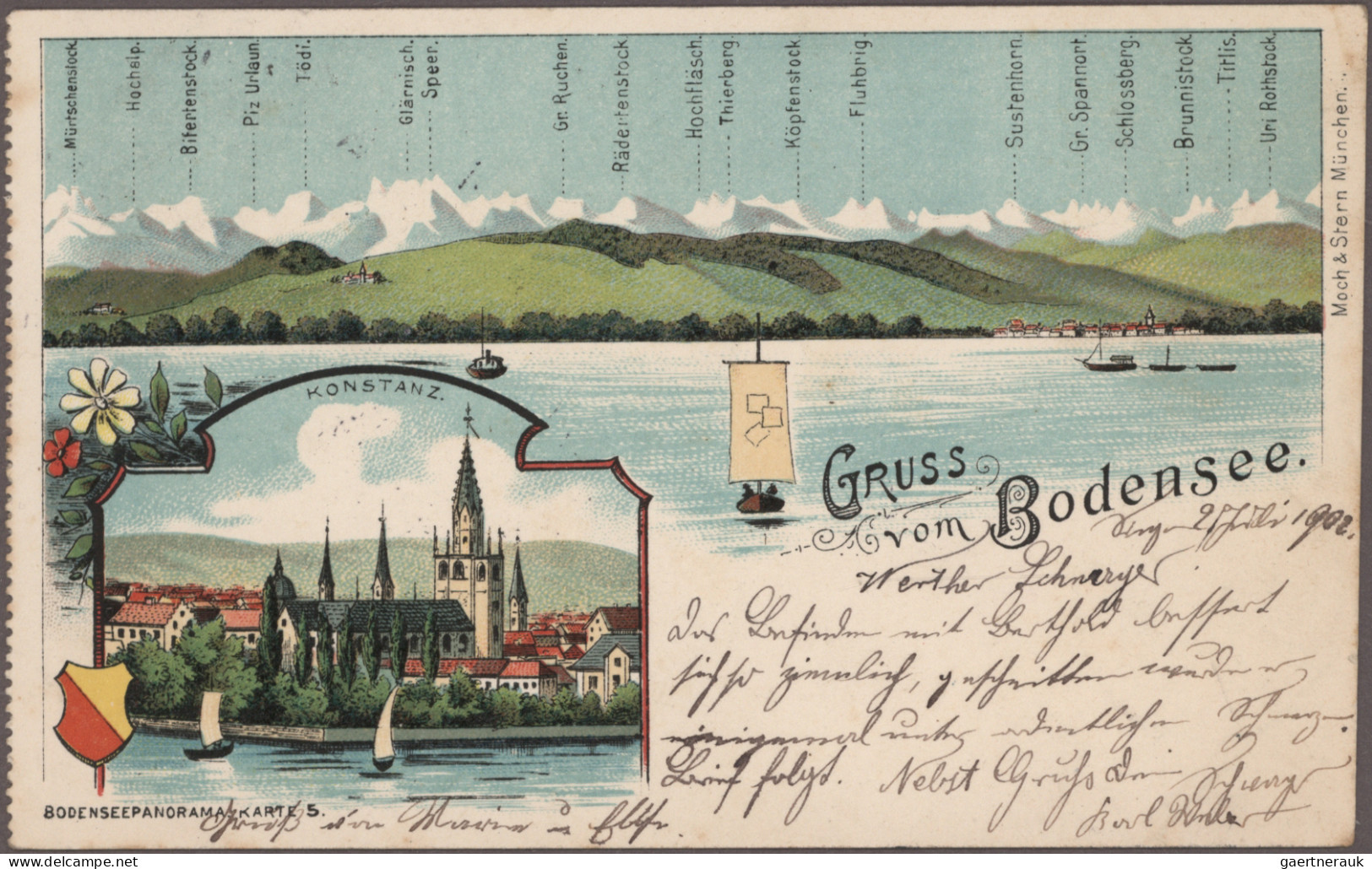 Ansichtskarten: Baden-Württemberg: BODENSEE, Schachtel mit ca. 86 alten Ansichts