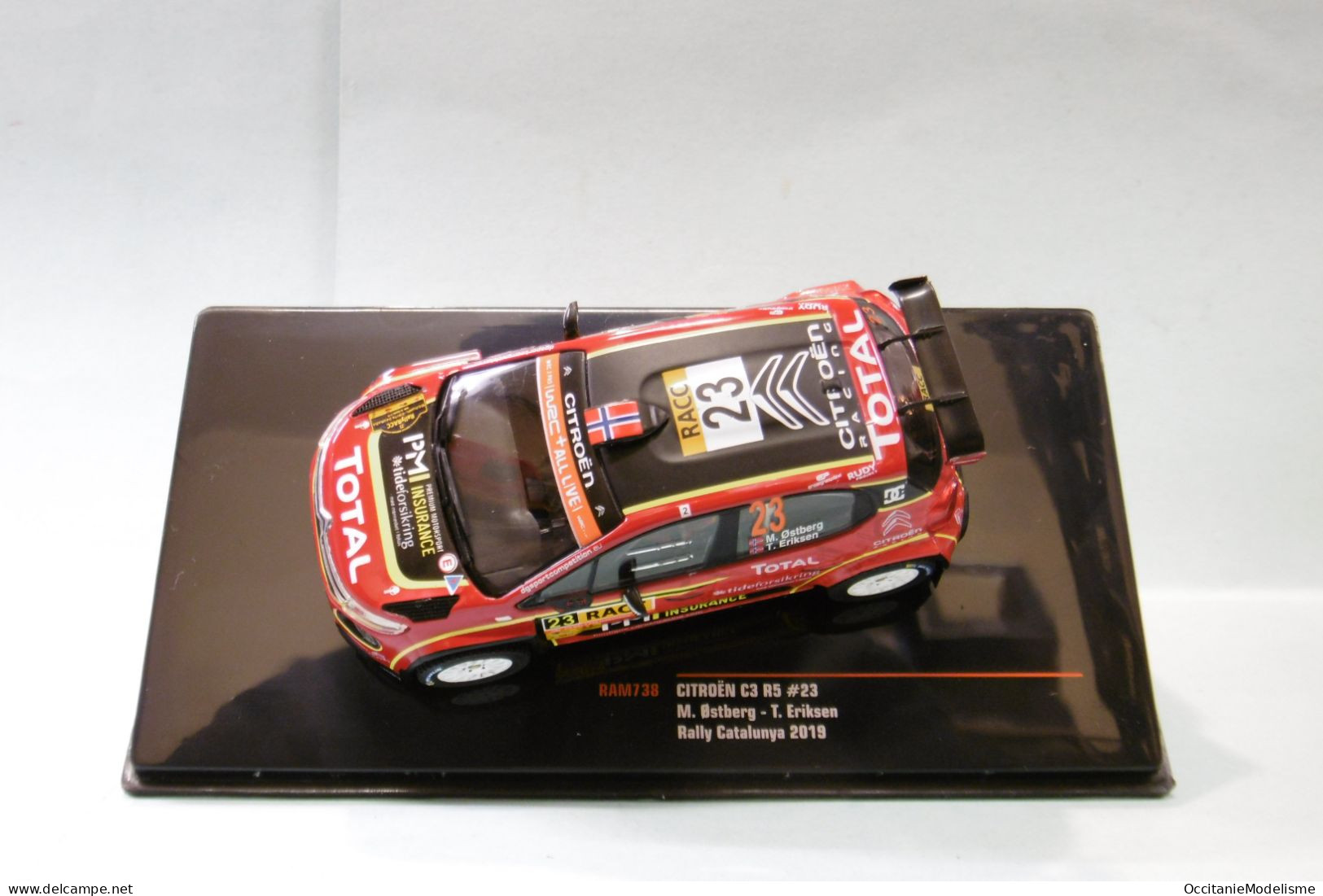 Ixo - CITROEN C3 R5 #23 Rally Catalunya 2019 Ostberg - Eriksen Réf. RAM738 NBO Neuf 1/43 - Ixo