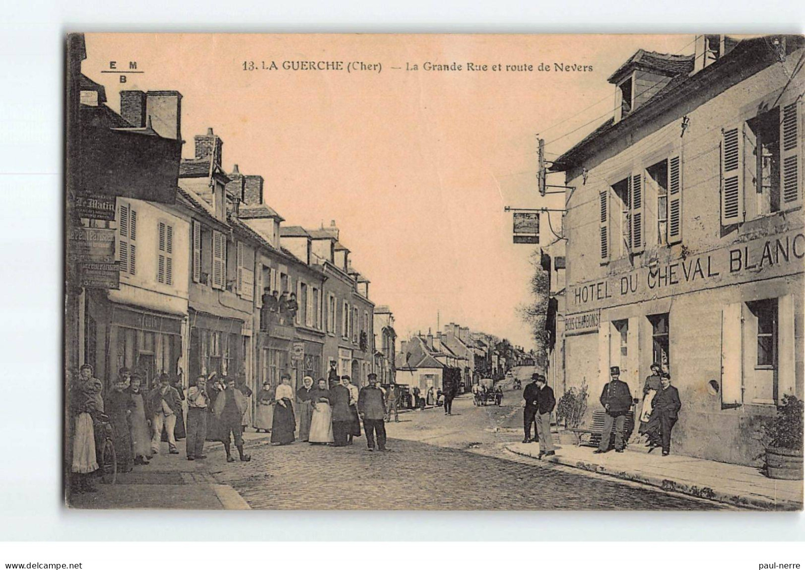 LA GUERCHE : La Grande Rue Et Route De Nevers - Très Bon état - La Guerche Sur L'Aubois