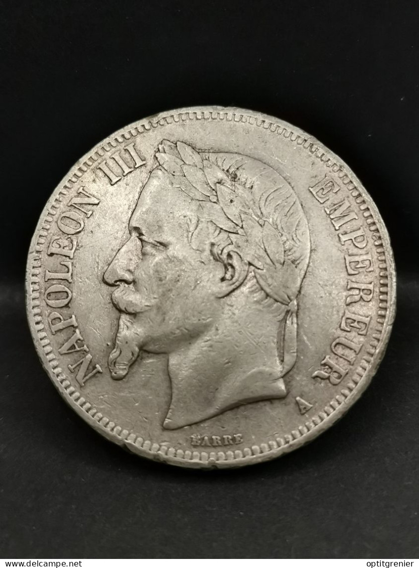 5 FRANCS ARGENT 1867 A PARIS NAPOLEON III TETE LAUREE / FRANCE SILVER - 5 Francs