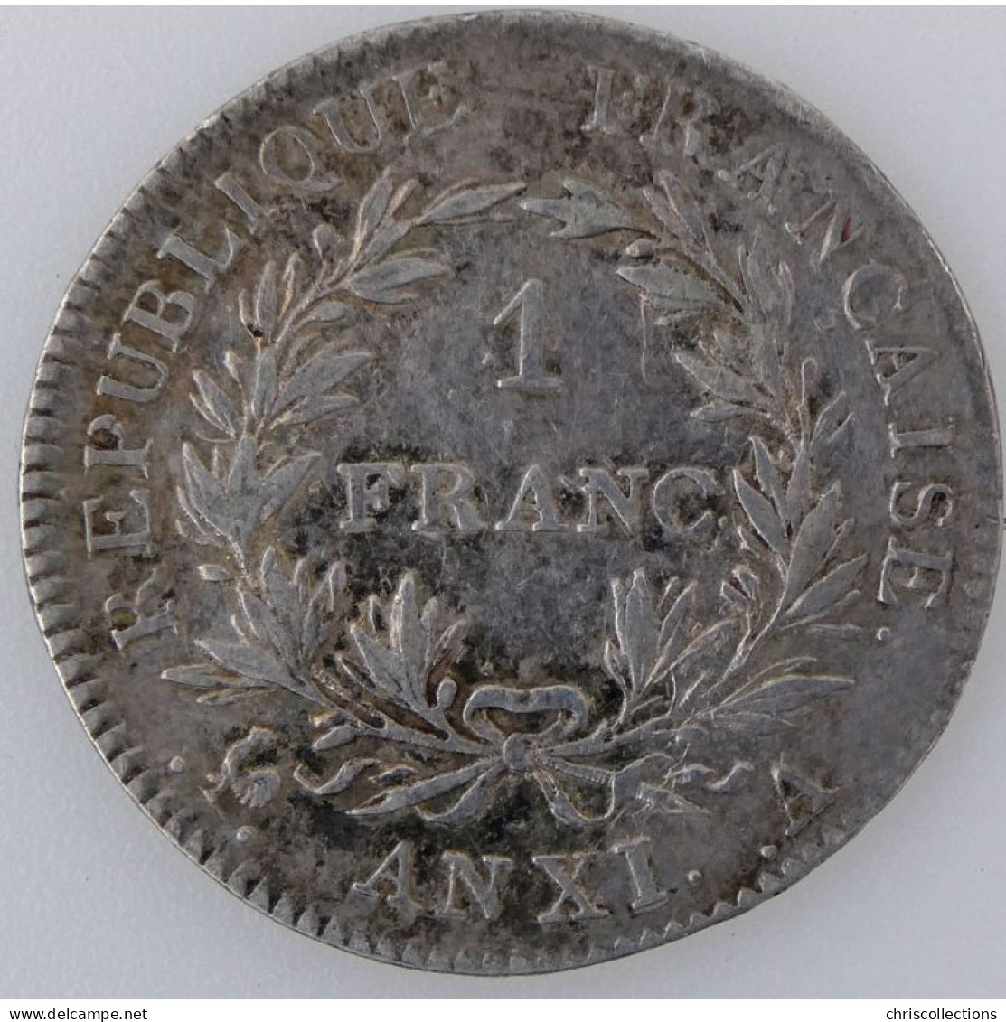 Bonaparte Premier Consul, 1 Franc L'An XI A, KM# 649.1, TTB/SUP - 1 Franc