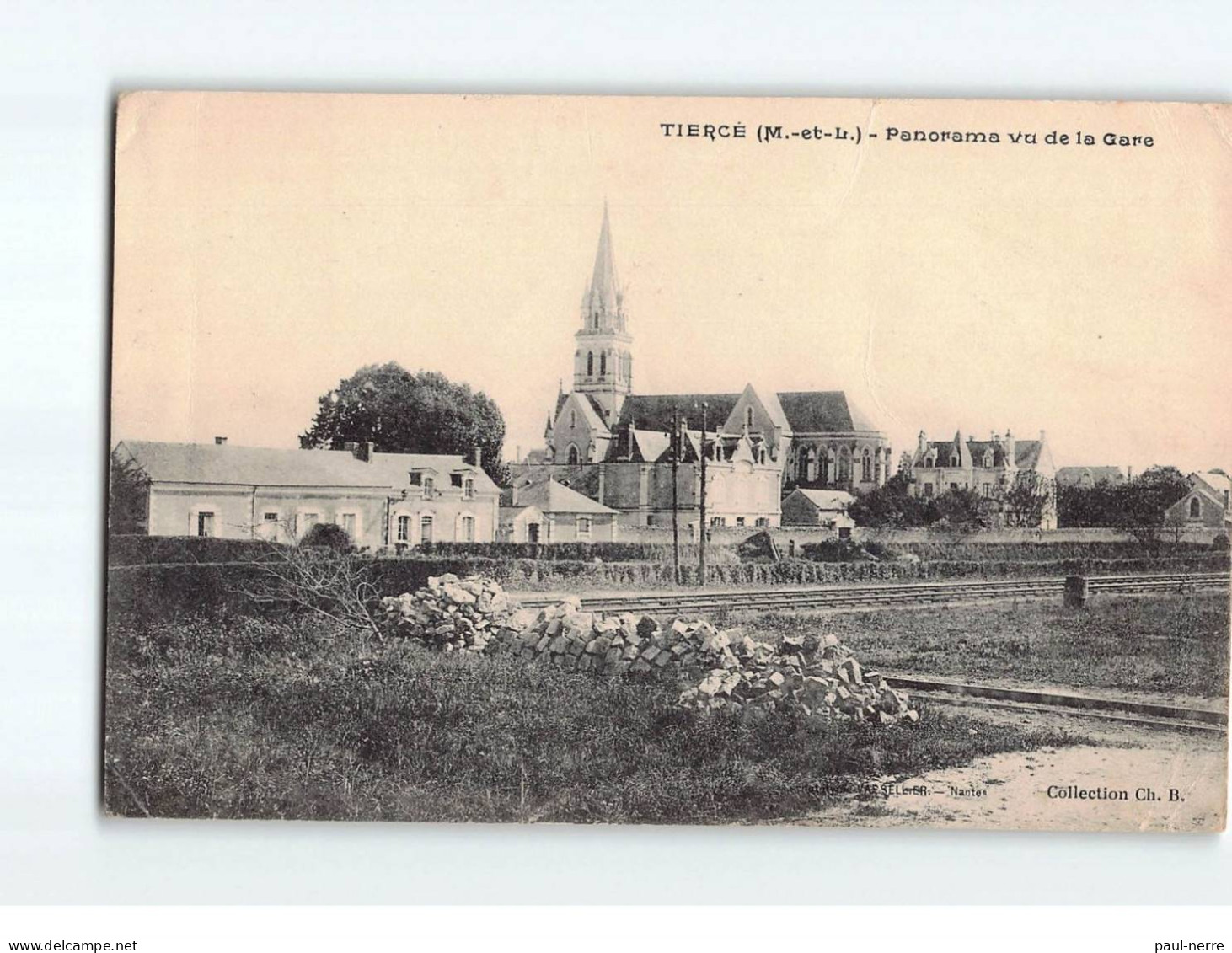 TIERCE : Panorama Vu De La Gare - état - Tierce
