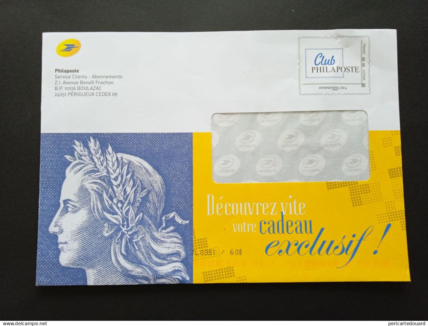 Éffigie De La Marianne De Cheffer, Entier Postal, Prêt à Poster, Enveloppe, Club Philaposte, International 250g, TTB - 1967-1970 Marianne De Cheffer