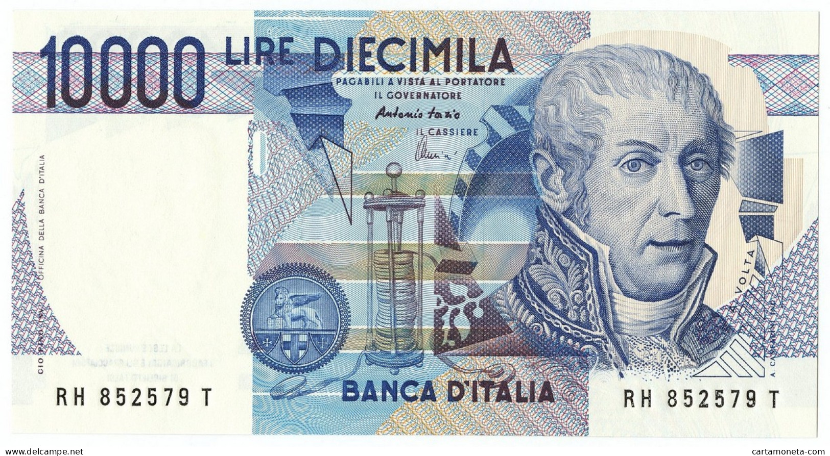 10000 LIRE BANCA D'ITALIA ALESSANDRO VOLTA LETTERA H 17/12/1997 FDS-/FDS - Altri & Non Classificati