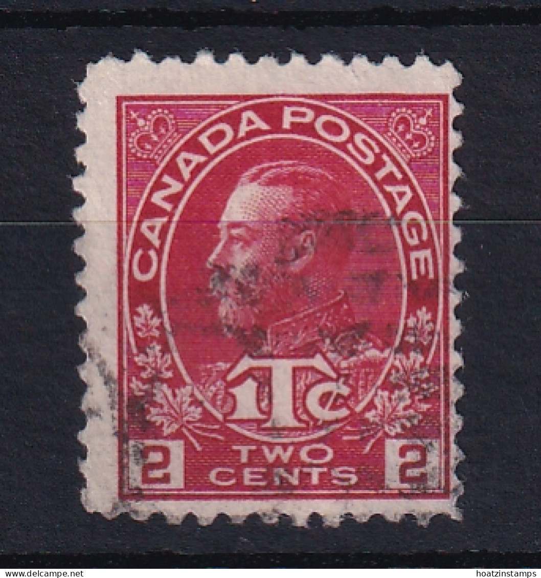 Canada: 1916   KGV '1Tc'  SG237    2c + 1c Carmine-red  [Die II] Used - Oblitérés
