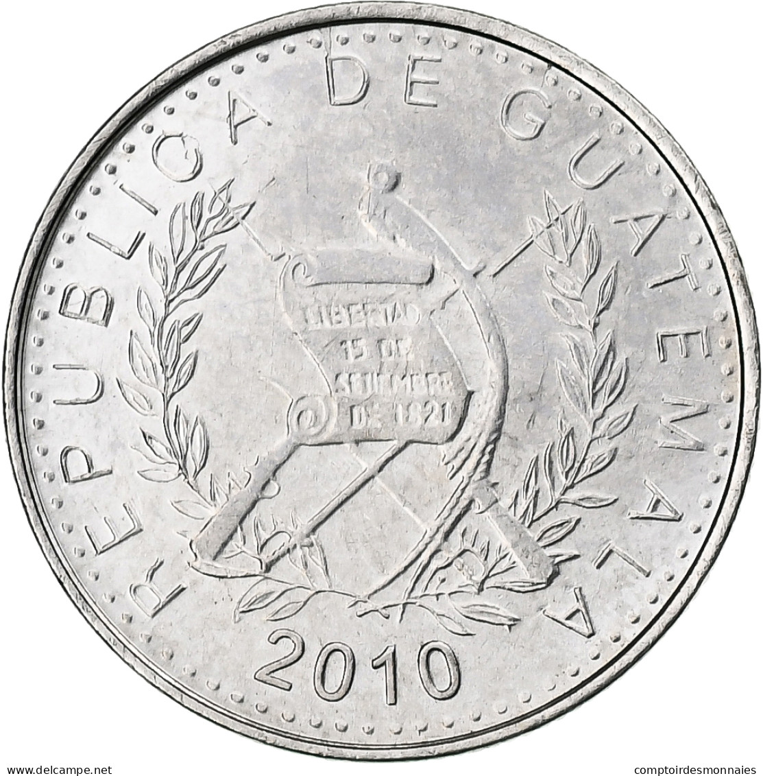 Guatemala, 5 Centavos, 2010, Cupro-nickel, SPL, KM:276.6 - Guatemala