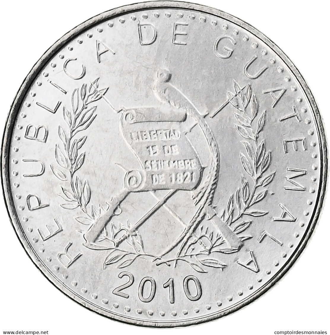 Guatemala, 5 Centavos, 2010, Cupro-nickel, SPL, KM:276.6 - Guatemala