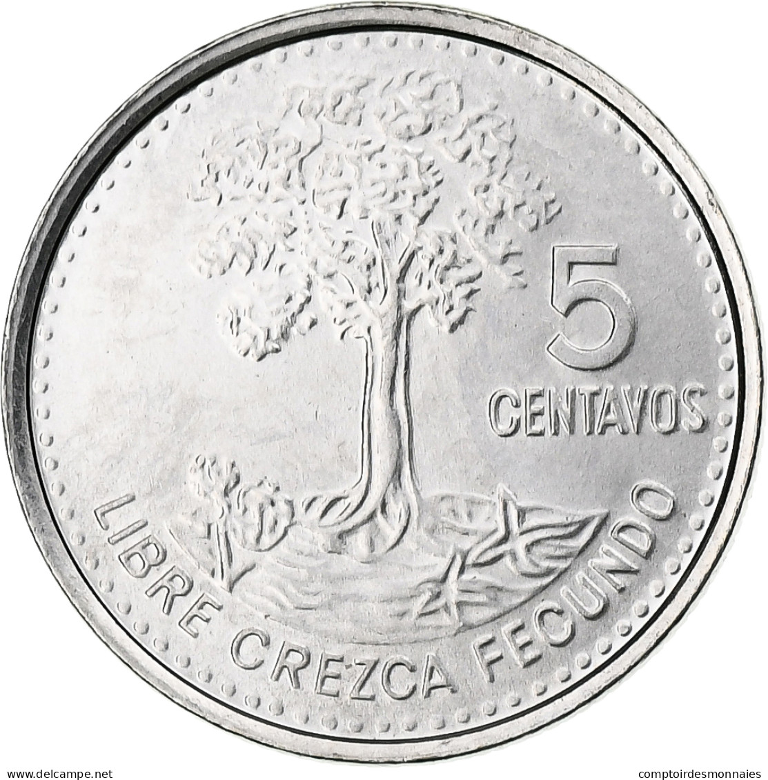 Guatemala, 5 Centavos, 2010, Cupro-nickel, SPL, KM:276.6 - Guatemala