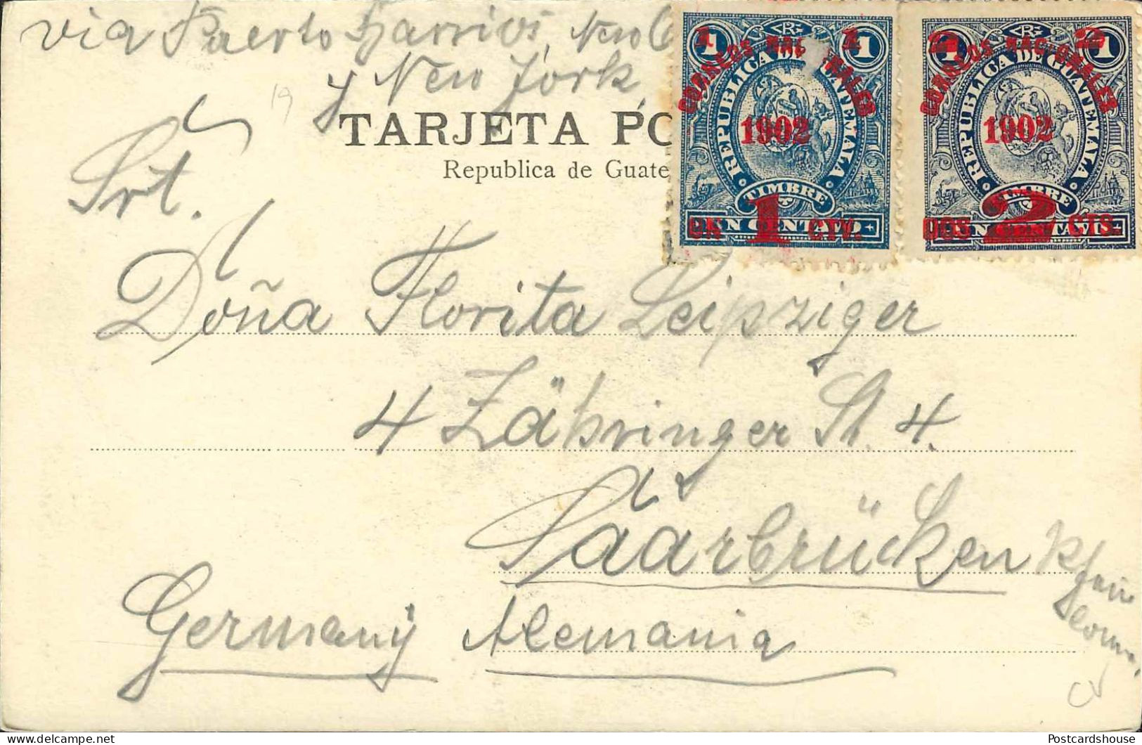 GUATEMALA ED. VALDEAVELLANO 1902 PAISANOS - Guatemala