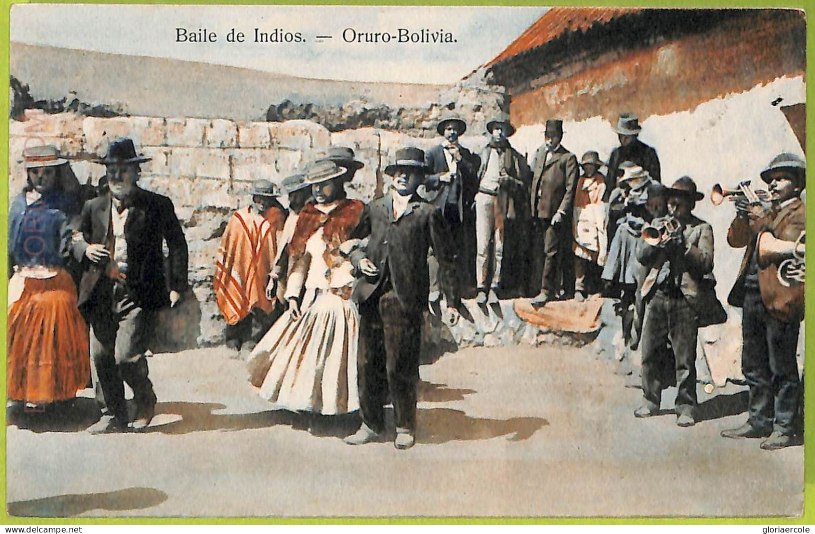 Af1456 - BOLIVIA - Vintage Postcard - Oruro - Baile De Indios - Bolivie