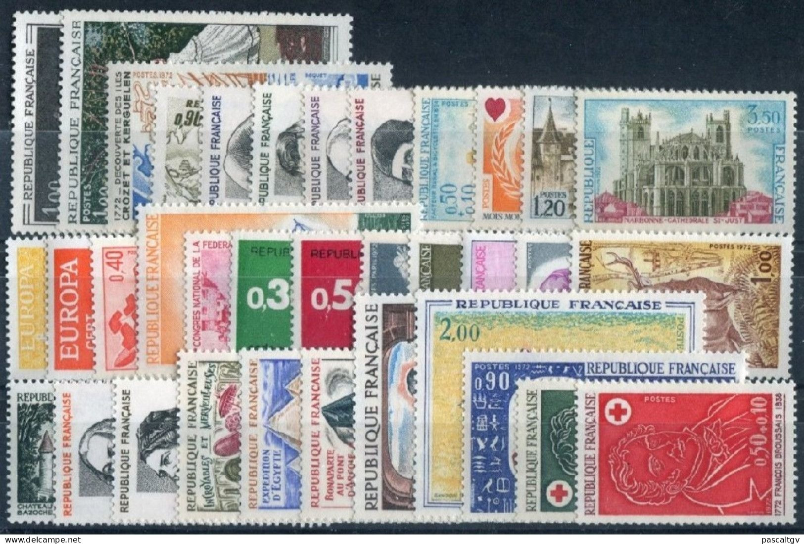 FRANCE - 1972 - N° 1702 à 1736 ** - 35 Tbs - ( Cote 27,00 E) - PARFAIT état - Luxe - 1970-1979