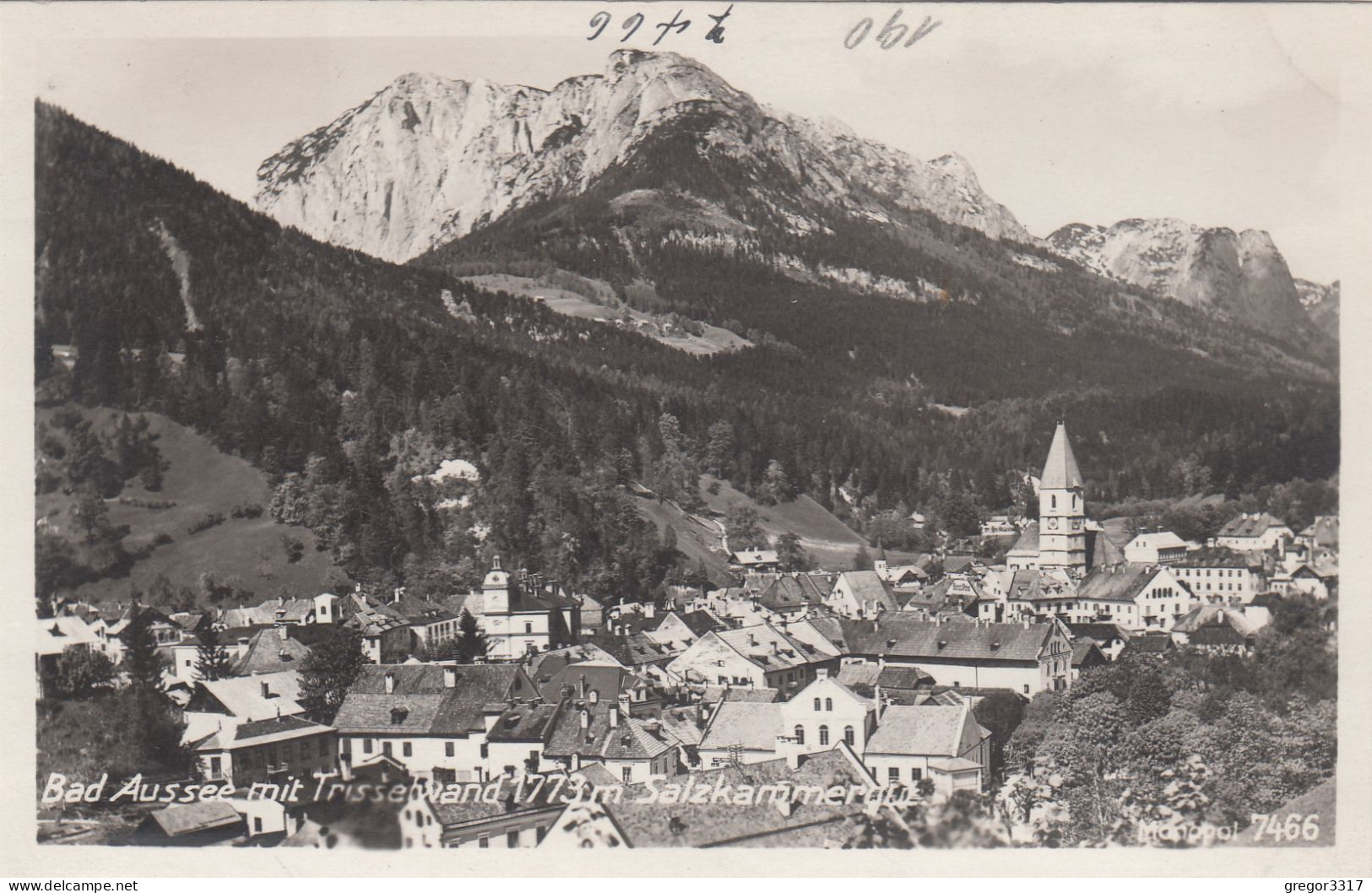 E3365) BAD AUSSEE Mit Trisselwand - Salzkammergut 1773m - Häuser Kirche Berge Alte FOTO AK - Ausserland