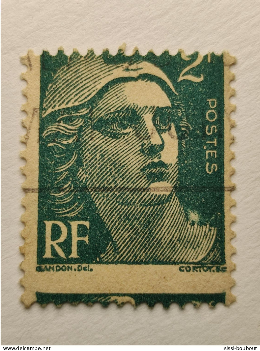 FRANCE - Marianne De Gandon - 2F. Vert - Impression Sur Raccord - N°713c - Année:1945-47 - Used Stamps