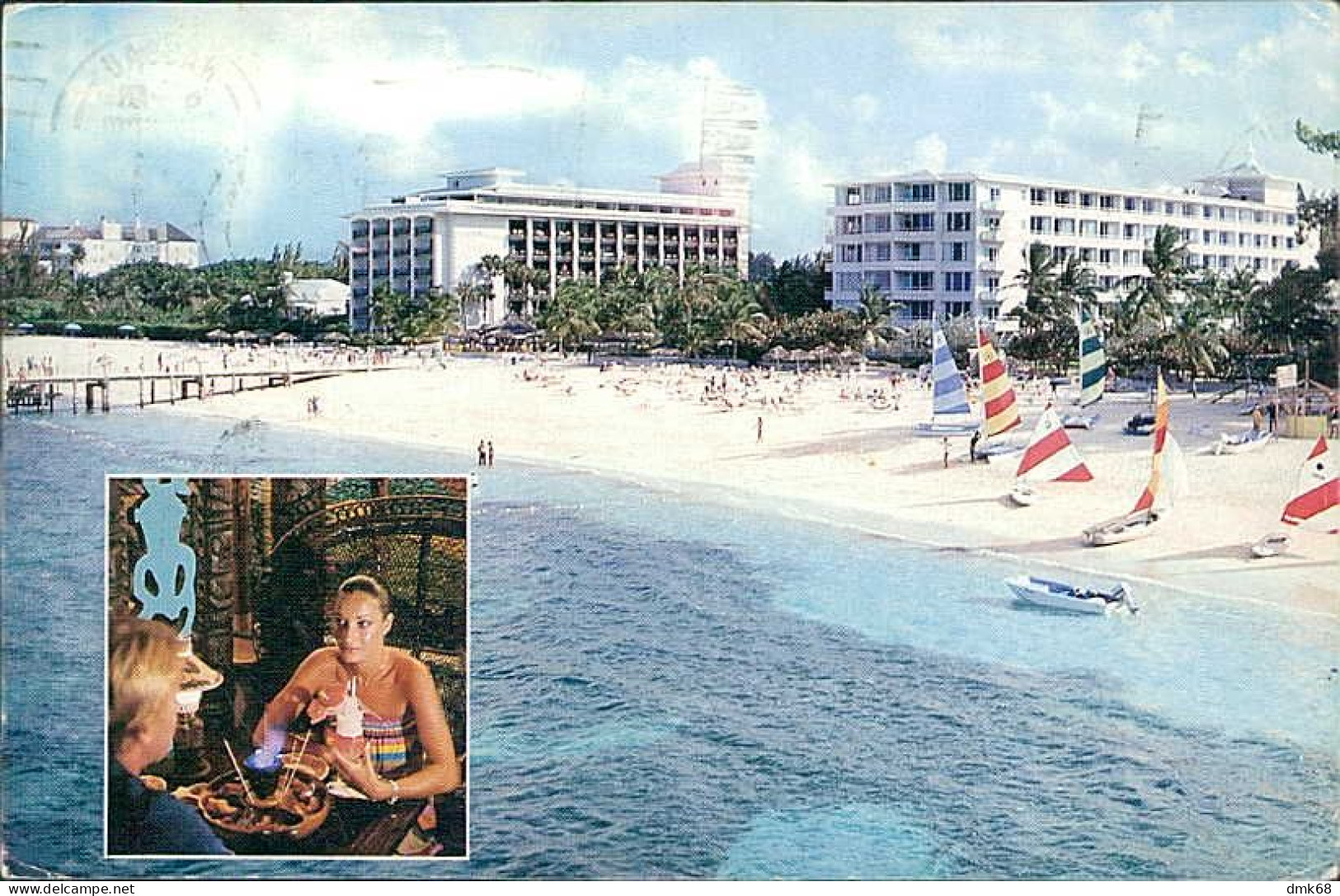 BAHAMAS - NASSAU BEACH HOTEL - TRUSTHOUSE FORTE HOTELS - MAILED TO ITALY 1985 - STAMP - 1970  (17423) - Bahamas