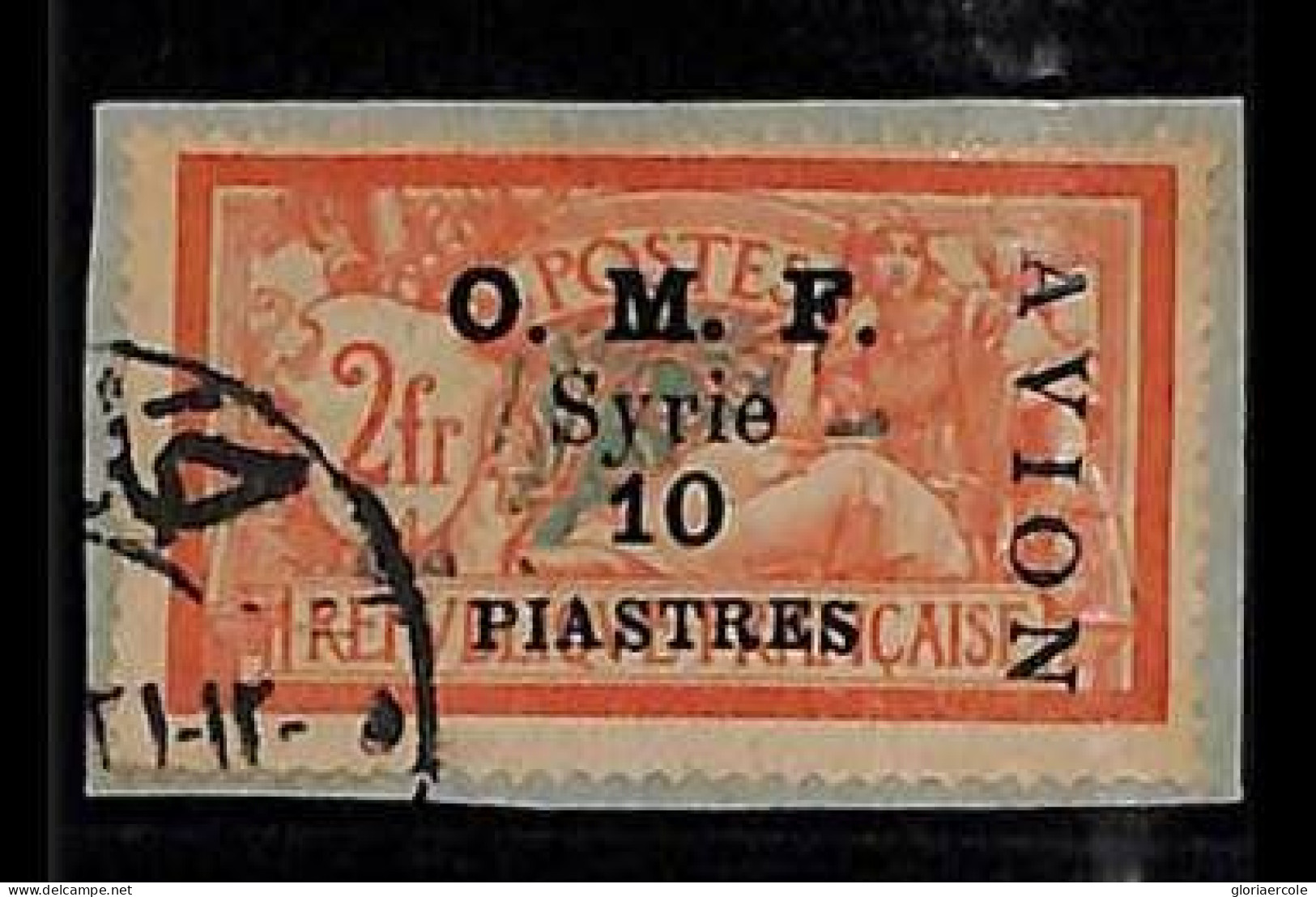 ZA0069c - French SRIA Damascus - STAMPS - Yvert # PA 9 Airmail - USED On PAPER - Oblitérés