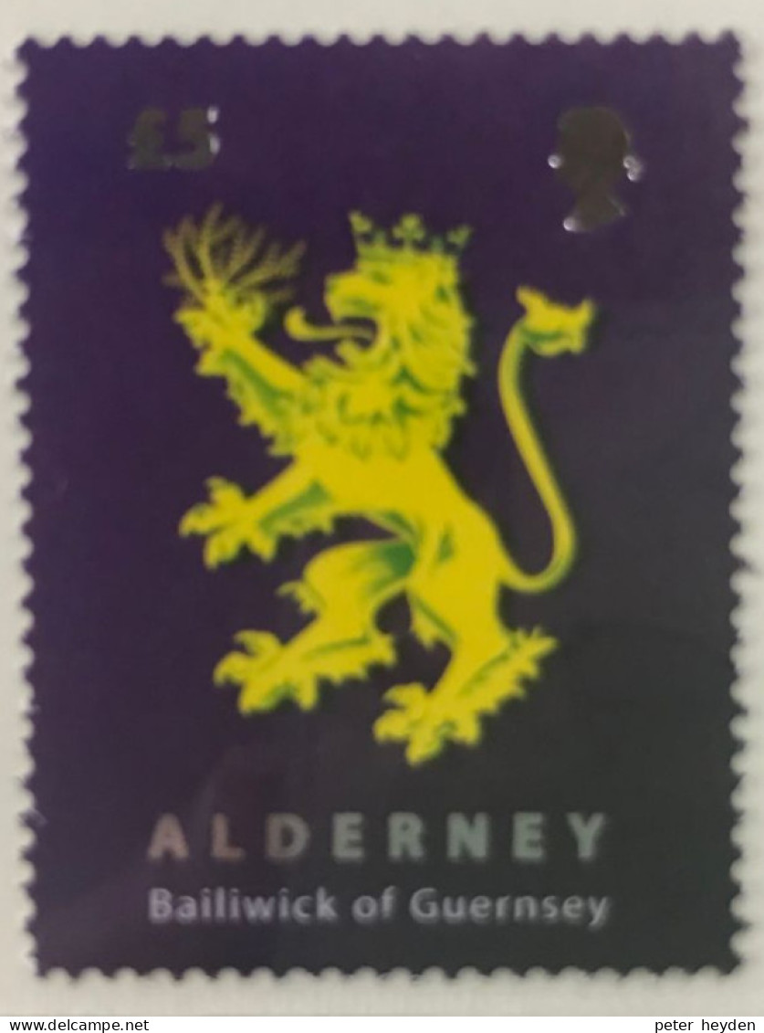 Alderney 2008 High Value 5 £ Definitive  ~ MNH Stamp ~ Heraldic Lion - Alderney