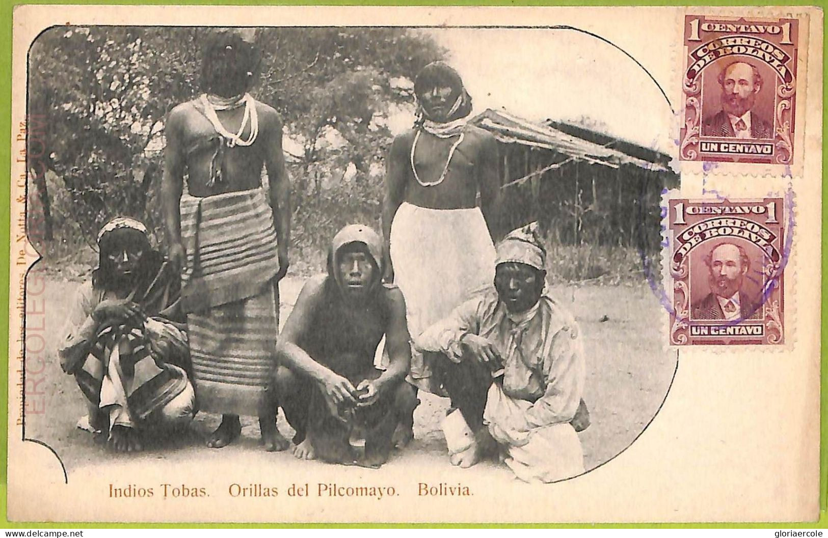 Af1473 - BOLIVIA - Vintage Postcard - Indios Tobas - Bolivie