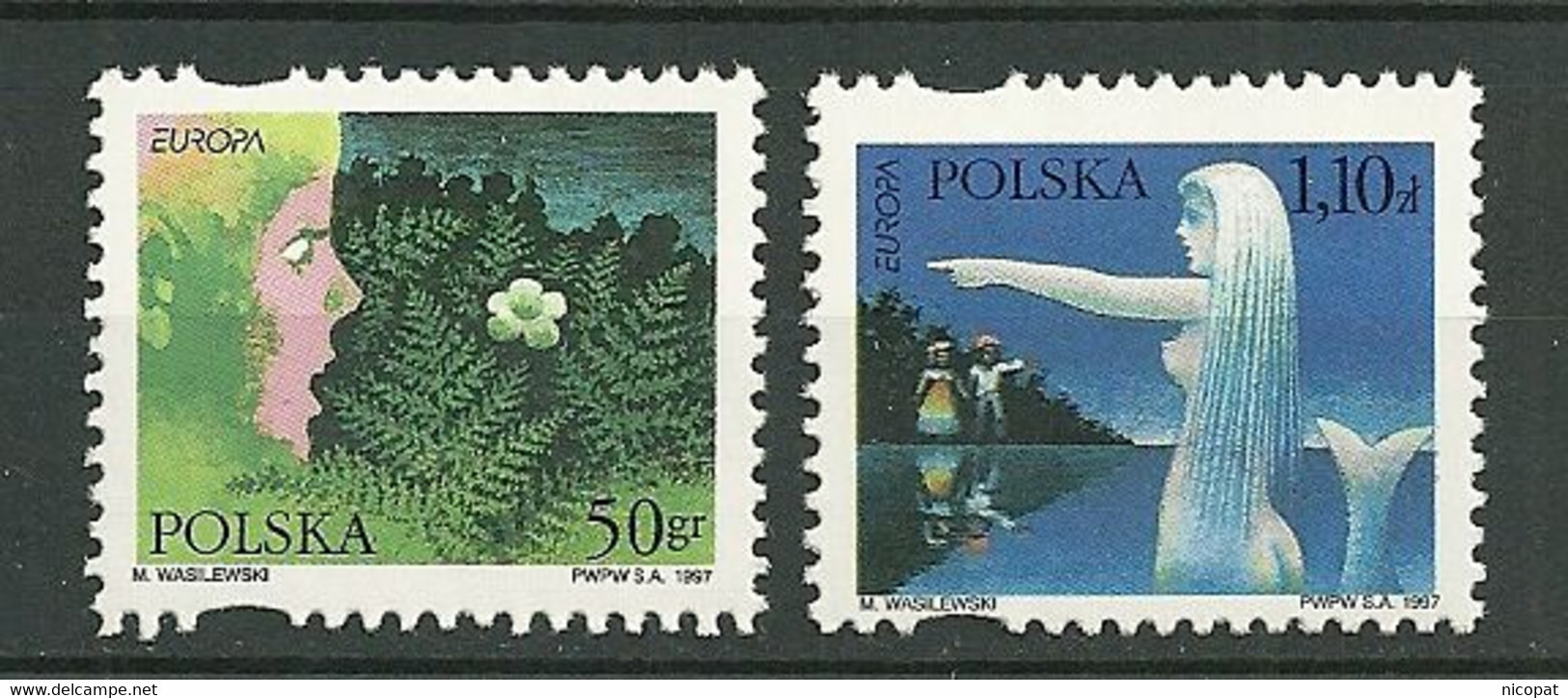 POLAND MNH ** 3430-3431 EUROPA CONTES ET LEGENDES La Fleur De La Fougère La Sirène - Ongebruikt