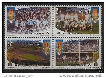 Soccer World Cup 1930 1950 Football Field Trophy URUGUAY Sc#1871 MNH Stamps Cv$11 - 1930 – Uruguay