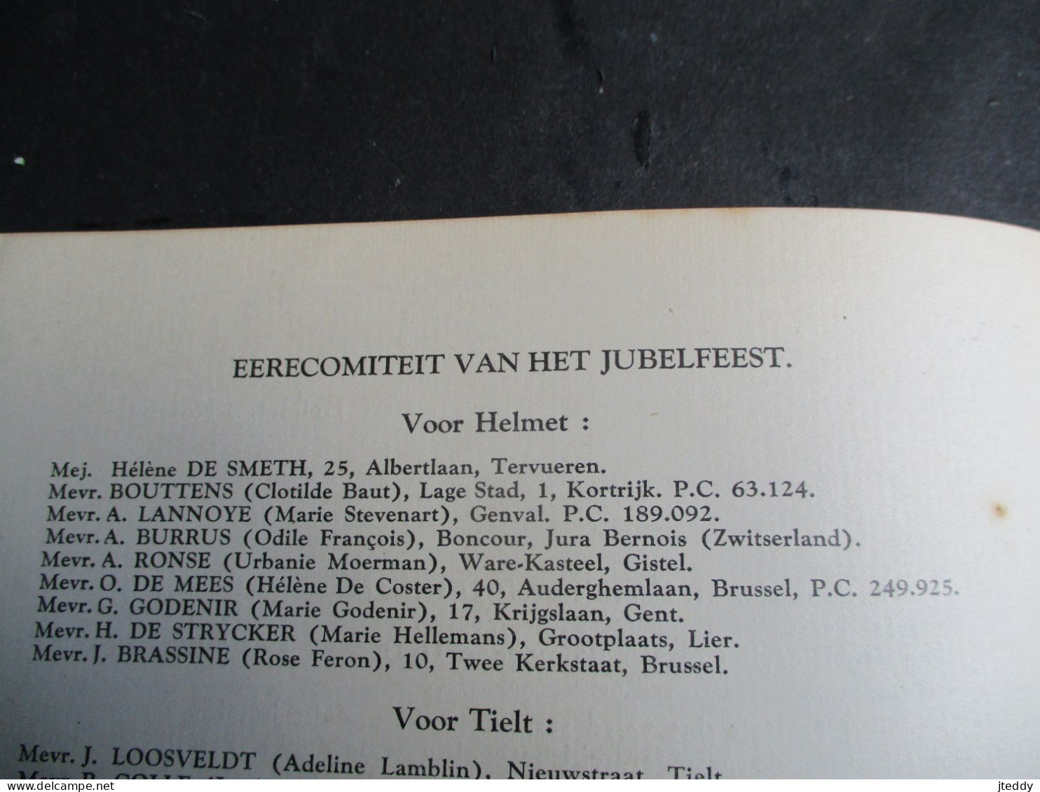 Oude  Aankondiging   1939   Dubbel Blad    JUBELFEEST  Voor H .  Familie ;;;;;      HELMET - Schaarbeek - Schaerbeek