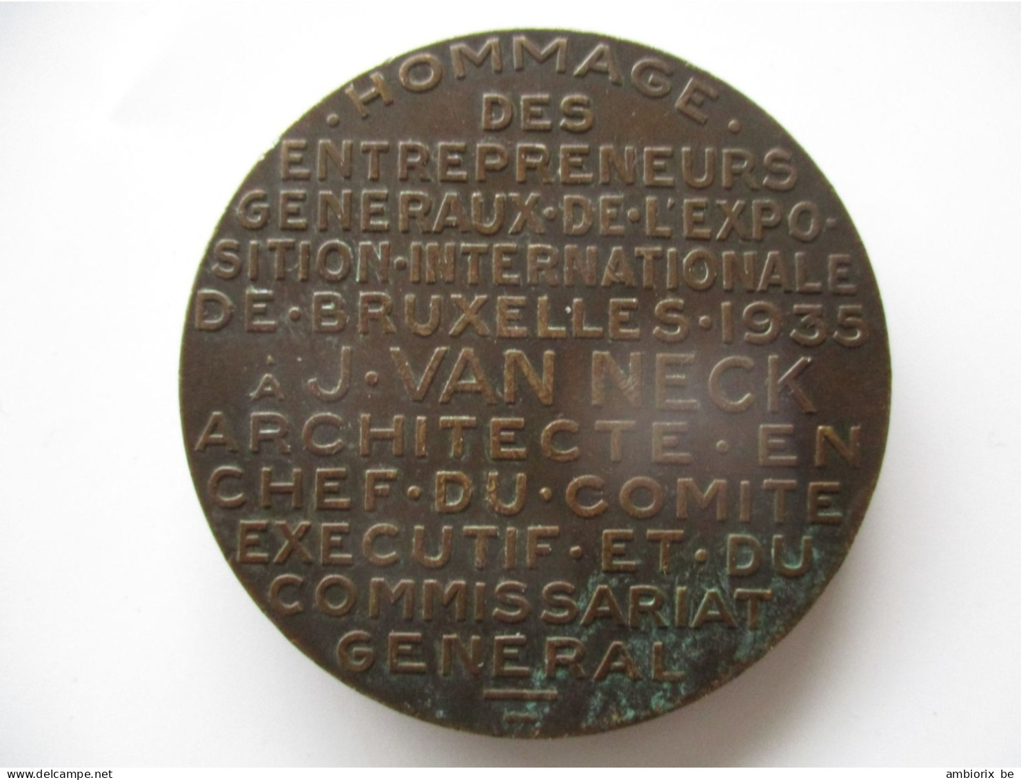 J. Van Neck - Hommage Des Entrepreneurs De L'exposition Internationale De Bruxelles 1935 - Professionals / Firms