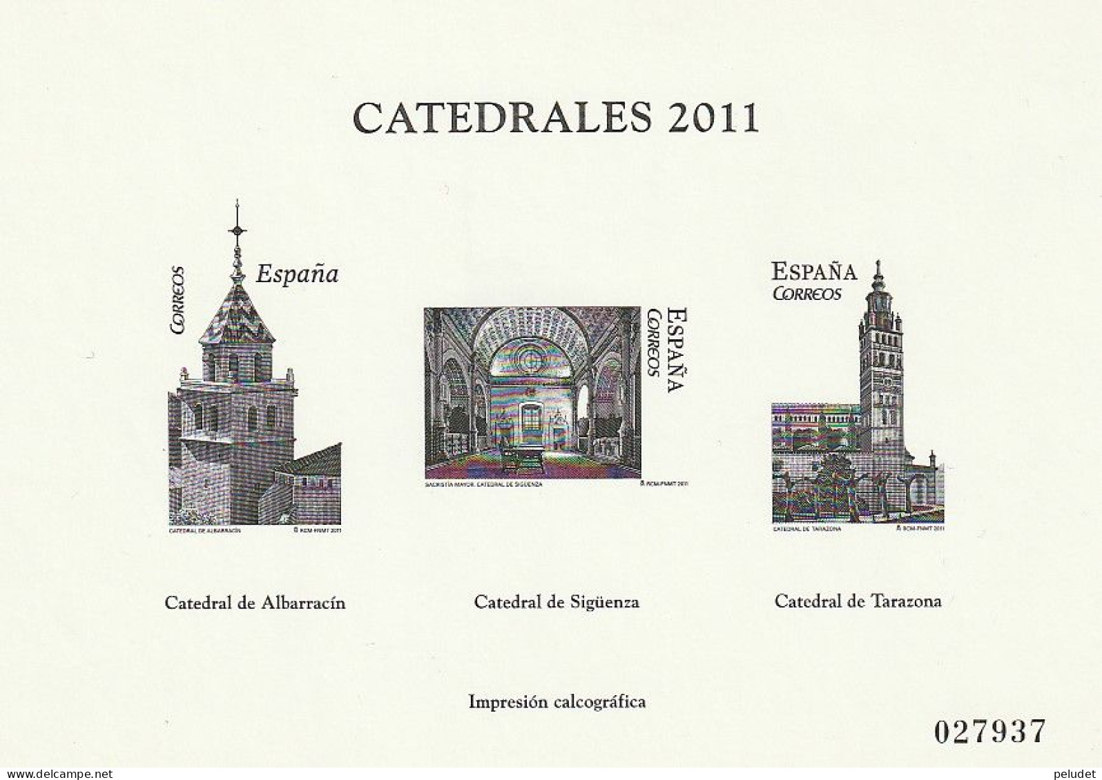 Spain Espagne España, 2011 - Catedrales / Cathedrals / Cathédrales - Impresión Calcográfica - Ensayos & Reimpresiones