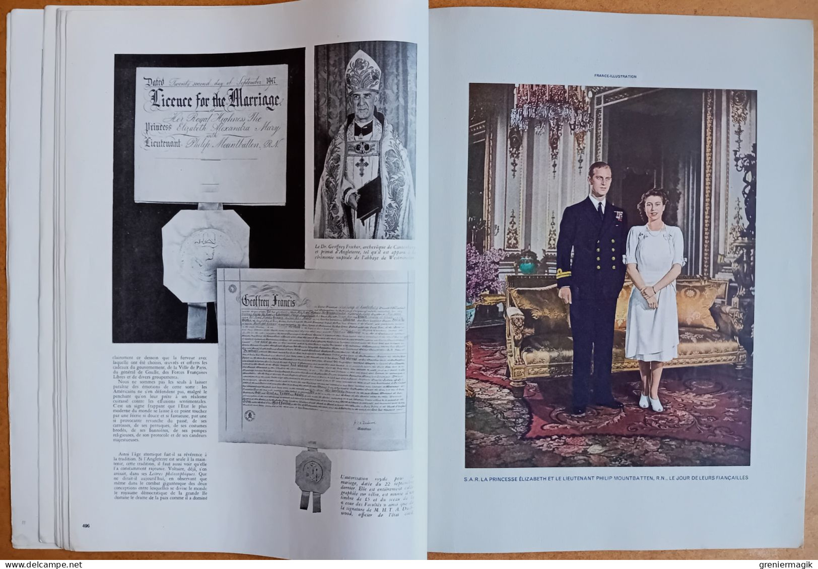 France Illustration N°113 29/11/1947 Mariage Royal Princesse Elizabeth Philip Mountbatten/Grèves/Bangkok/Cervantes