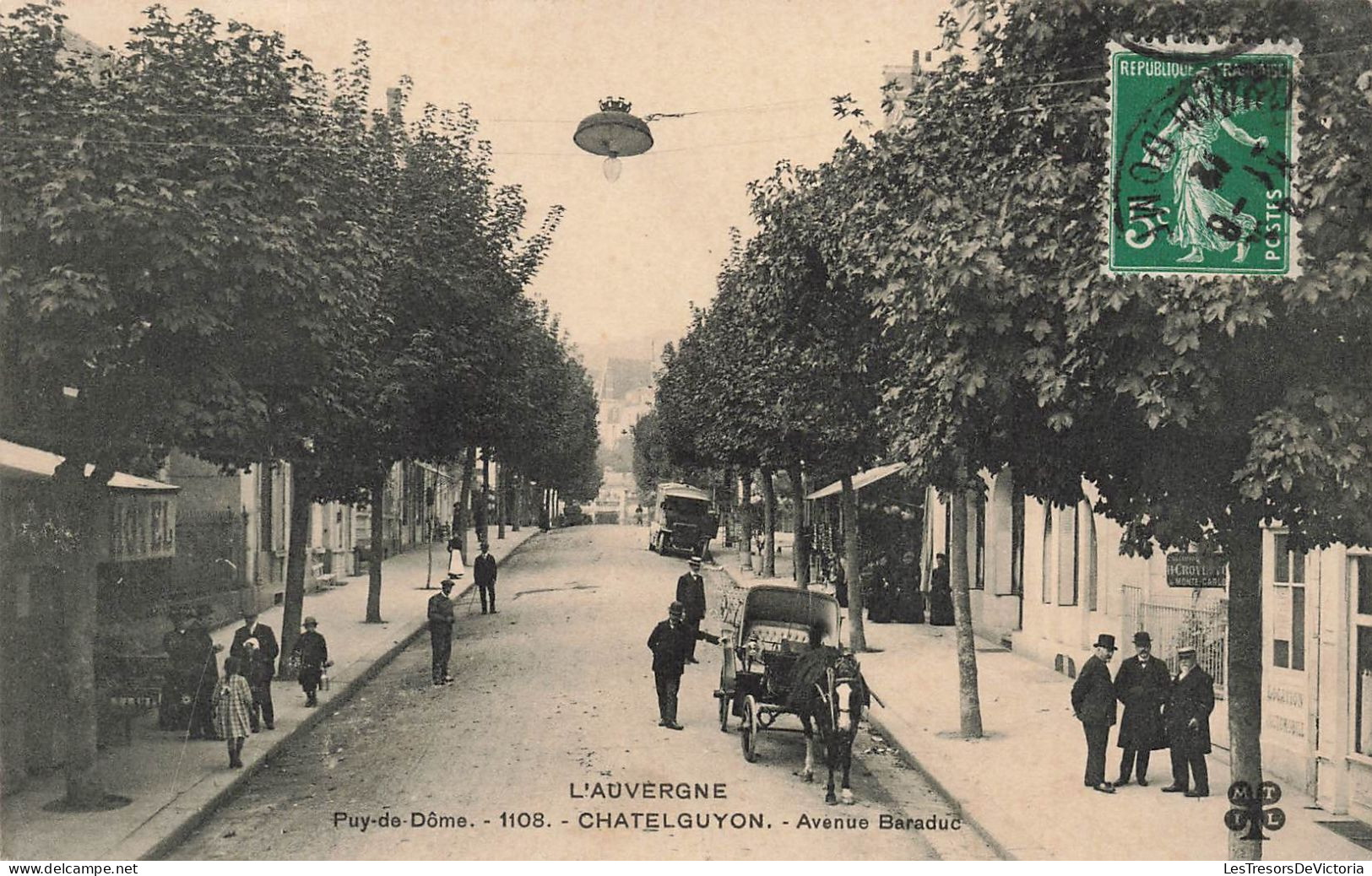 FRANCE - Châtel Guyon - Avenue Beraduc - Carte Postale Ancienne - Châtel-Guyon