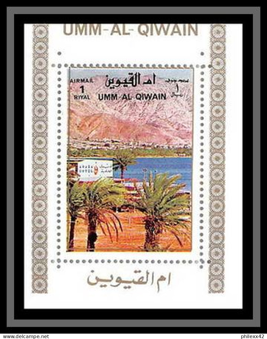 0022/ Umm Al Qiwain Deluxe Blocs ** MNH Michel N° 1687 / 1692 Arabian Landscapes Mosquée Mosque Tirage Blanc - Islam