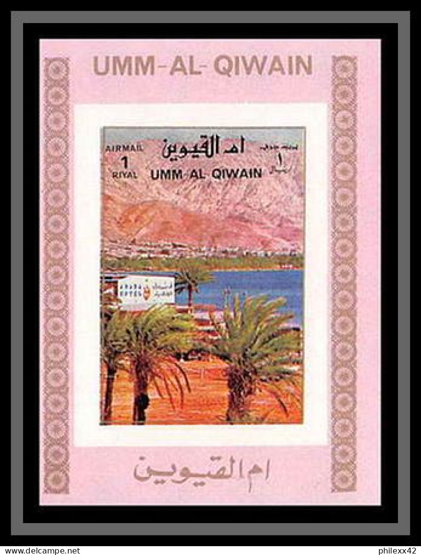 0024/ Umm al Qiwain deluxe blocs ** MNH michel N° 1687 / 1692 arabian landscapes mosquée rose mosque non dentelé imperf